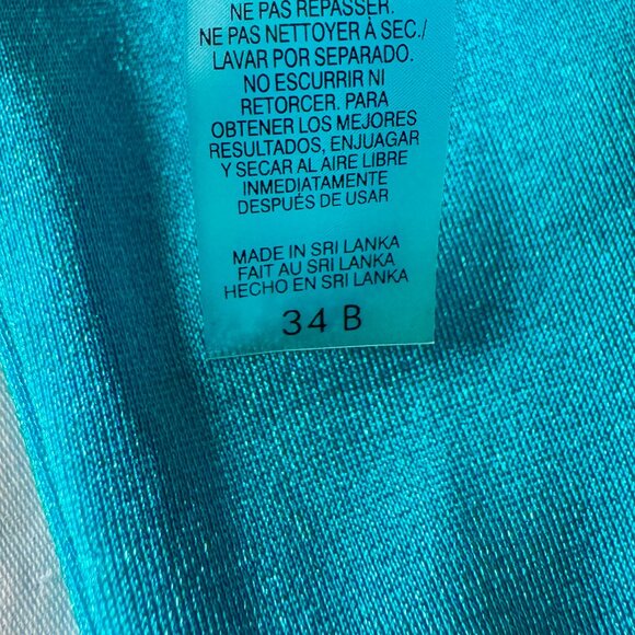 Teal Turquoise Strapless Bikini Top - Picture 6 of 7